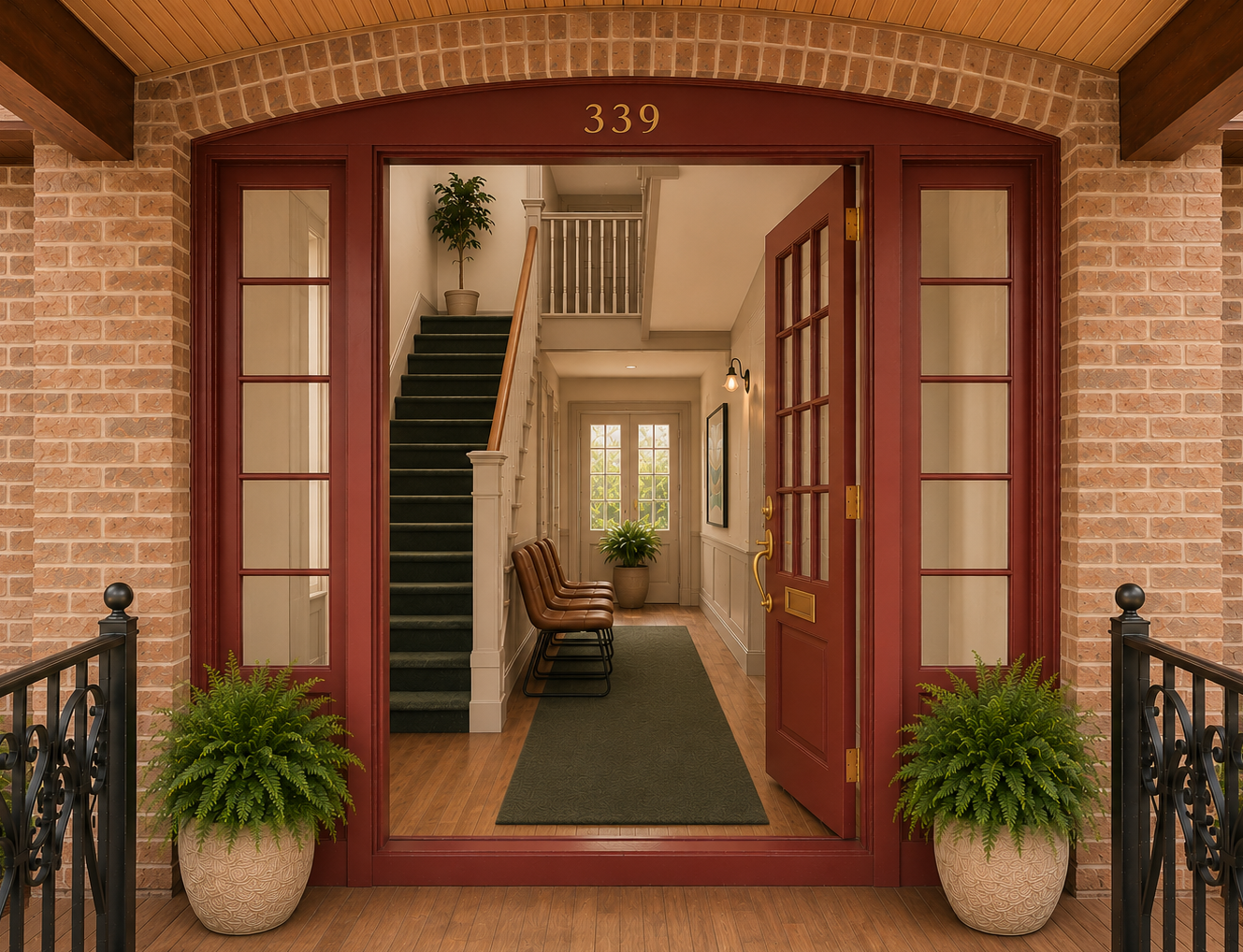 Welcoming front door